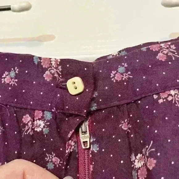 Vintage Gunne Sax 1970s Womens Floral Lace Prairie Calico Cottagecore Skirt 13 - Picture 9 of 16